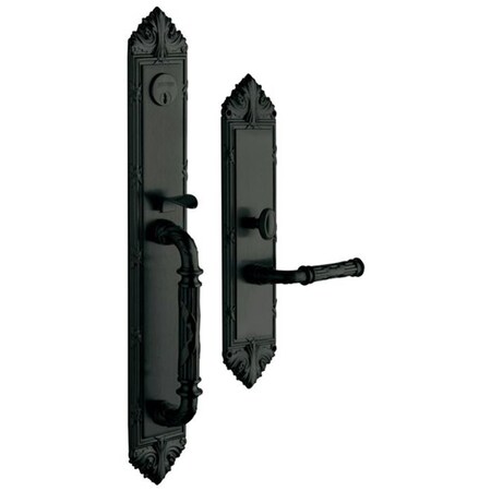Baldwin Double Cylinder Handlesets Satin Black 6952.190.LDBL
